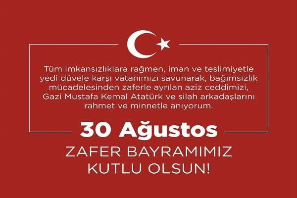 Zafer Bayramımız kutlu olsun. Çatalca YENİ Parti İlçe Başkanı     GÖKBERK ÖDER